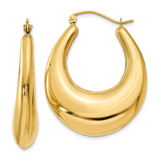 14k Polished Hoop Earrings