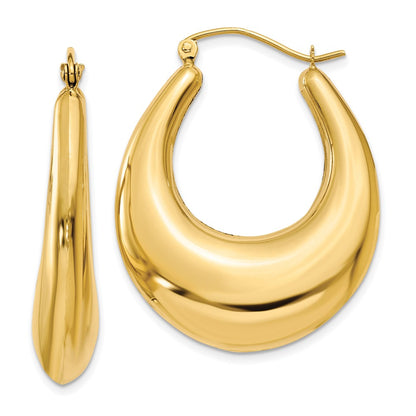 GE 14k Polished Hoop Earrings