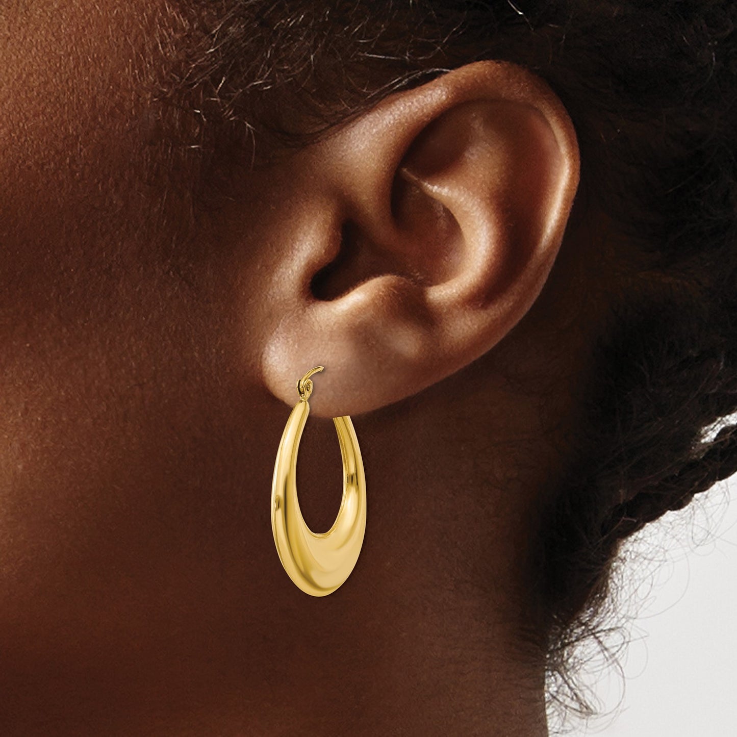 14k Polished Hoop Earrings