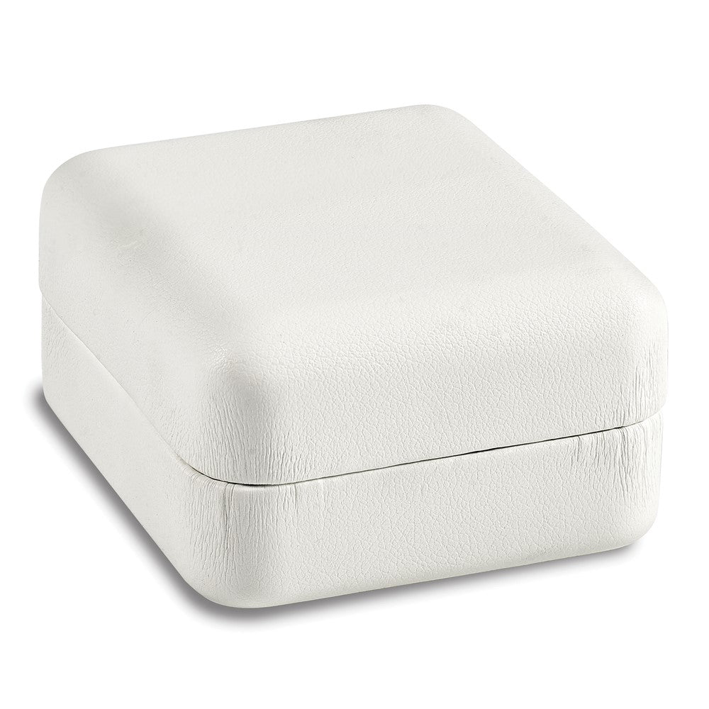 GE 14k Madi K White Gold Puff Heart Post Earrings