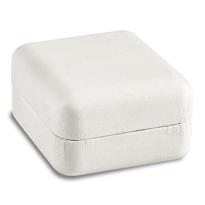 GE 14k Madi K White Gold Puff Heart Post Earrings