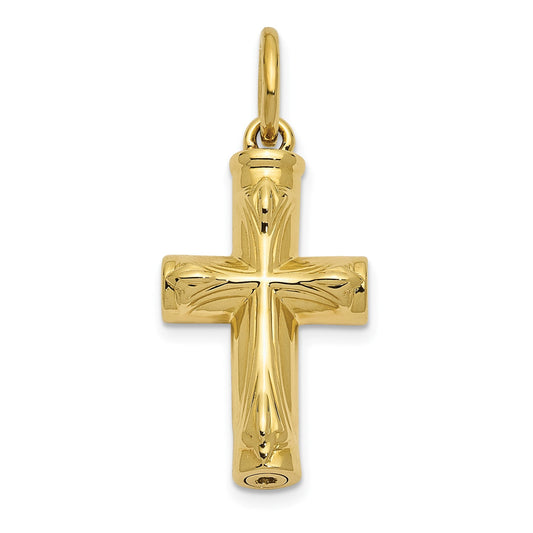 10K Cross Ash Holder Pendant | 14K Yellow Gold | Sentimental Expressions