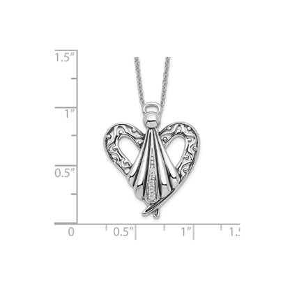 SE Angel of Friendship | Rhodium Plated Sterling Silver | Sentimental Expressions