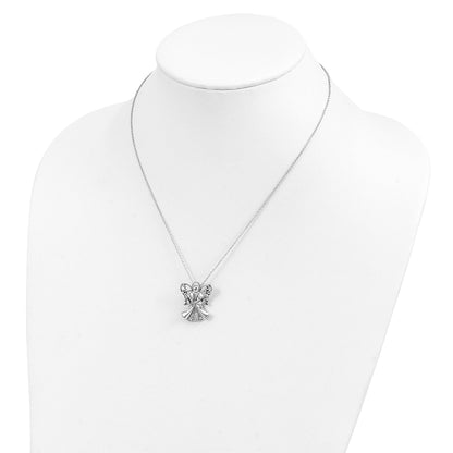SE Angel of Strength | Rhodium Plated Sterling Silver | Sentimental Expressions