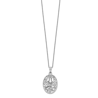SE Animal Friends-Cat | Rhodium Plated Sterling Silver | Sentimental Expressions