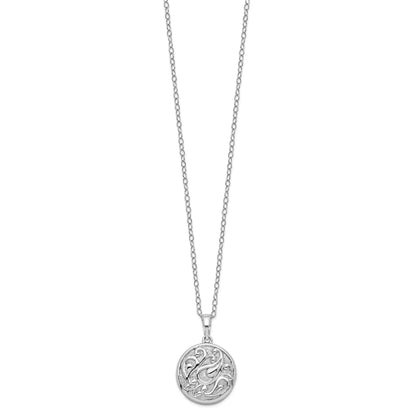 Tear in Circle Ash Holder | Rhodium Plated Sterling Silver | Sentimental Expressions