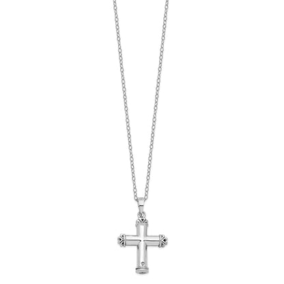 SE Cross Ash Holder | Rhodium Plated Sterling Silver | Sentimental Expressions