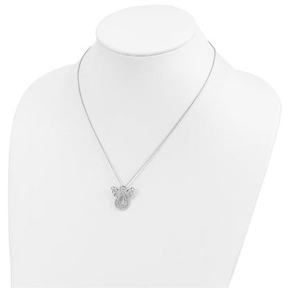 Angel Of Comfort | Rhodium Plated Sterling Silver | Sentimental Expressions