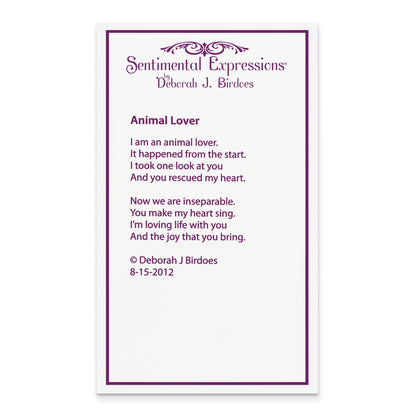 SE Animal Lover | Rhodium Plated Sterling Silver | Sentimental Expressions