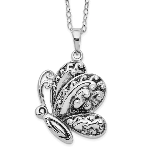 Butterfly Ash Holder | Rhodium Plated Sterling Silver | Sentimental Expressions