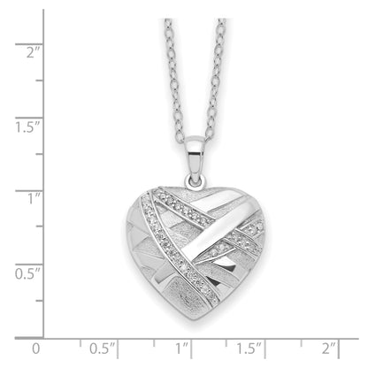 SE Bandaged Heart Ash Holder | Rhodium Plated Sterling Silver | Sentimental Expressions