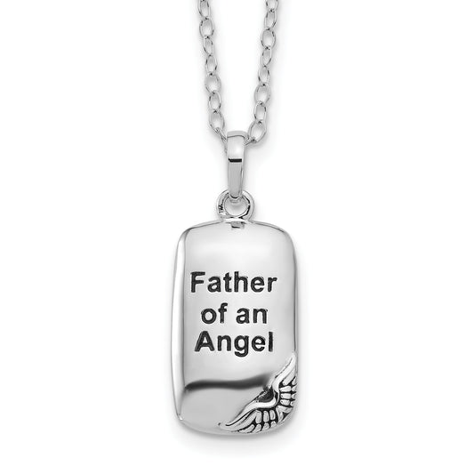 Father of an Angel Ash Holder | Rhodium Plated Sterling Silver | Sentimental Expressions