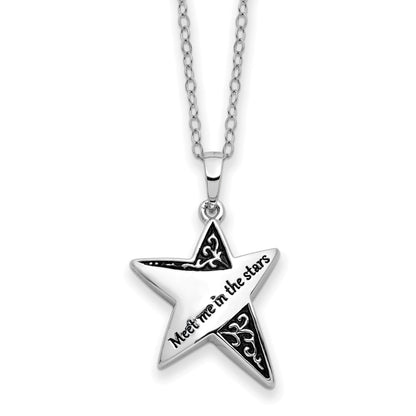 Meet Me In The Stars Ash Holder | Rhodium Plated Sterling Silver | Sentimental Expressions