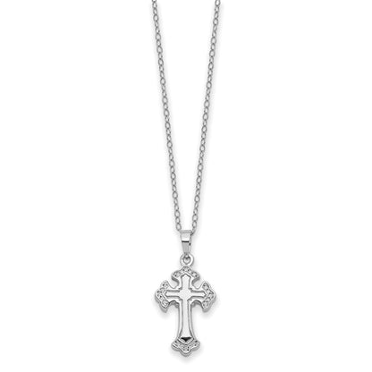 Eternal Home Cross Ash Holder | Rhodium Plated Sterling Silver | Sentimental Expressions