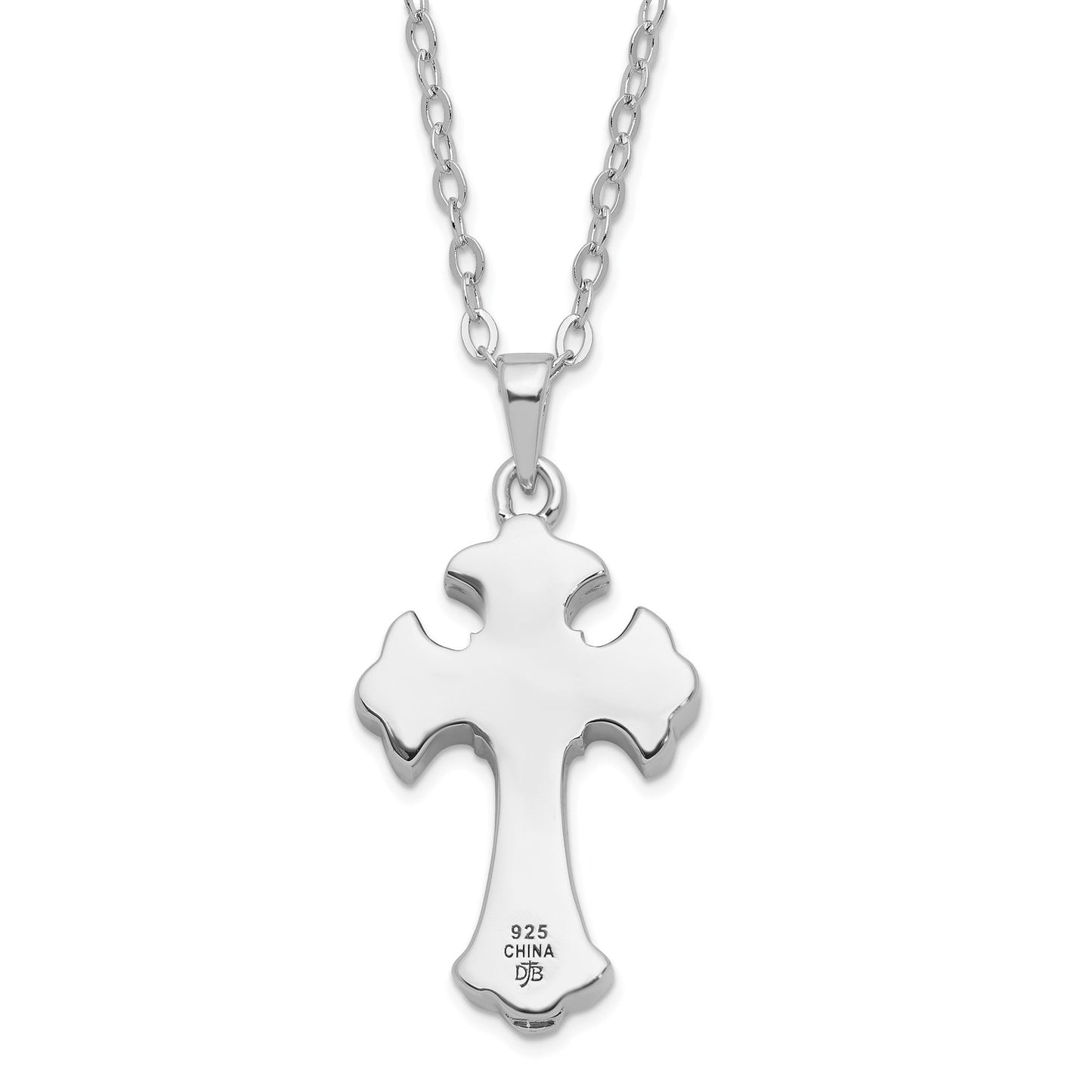 Eternal Home Cross Ash Holder | Rhodium Plated Sterling Silver | Sentimental Expressions