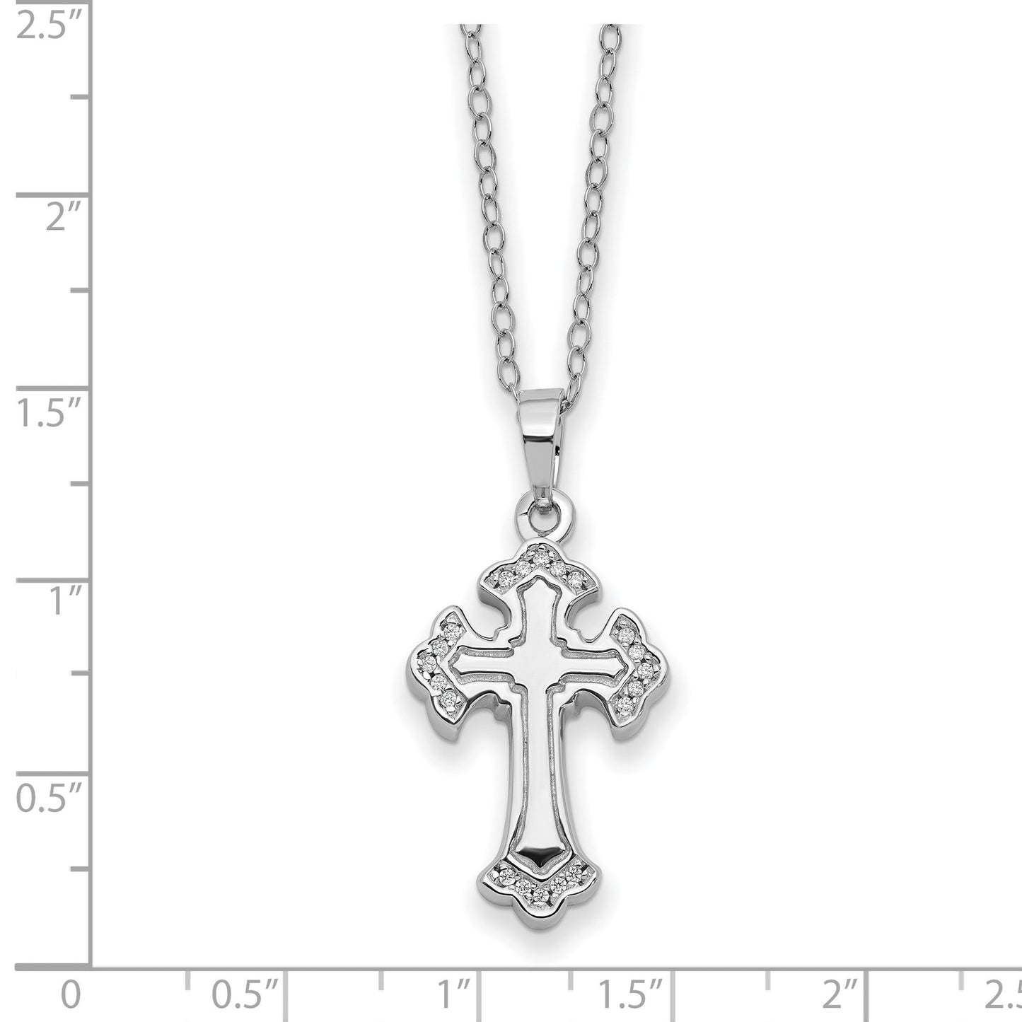 Eternal Home Cross Ash Holder | Rhodium Plated Sterling Silver | Sentimental Expressions