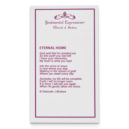 Eternal Home Cross Ash Holder | Rhodium Plated Sterling Silver | Sentimental Expressions