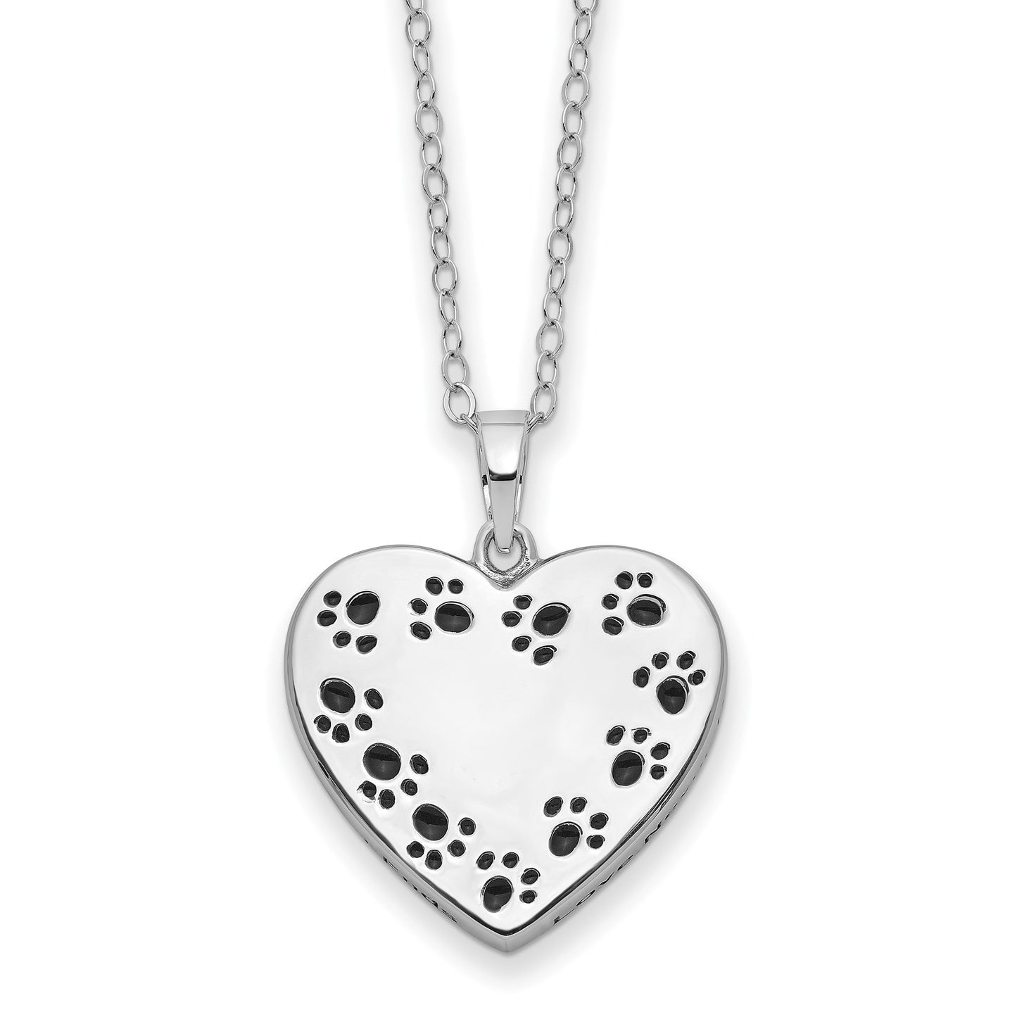 Love Never Ends Pet Ash Holder | Rhodium Plated Sterling Silver | Sentimental Expressions