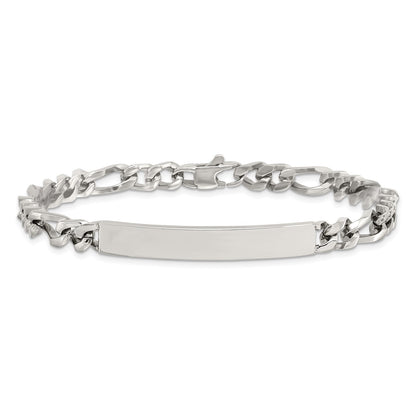 Chisel Stainless Steel Polished Figaro Chain 8.25 inch ID Bracelet