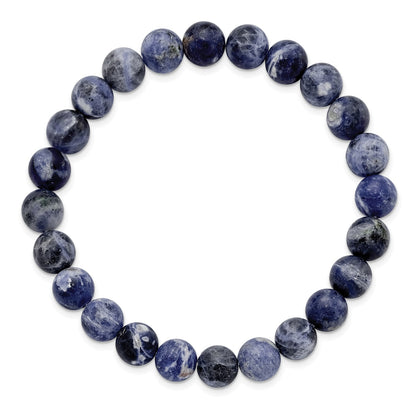 Chisel 8mm Sodalite Agate Beaded Stretch Bracelet