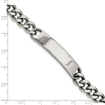 Chisel Stainless Steel Polished Curb Chain 8.5 inch ID Bracelet