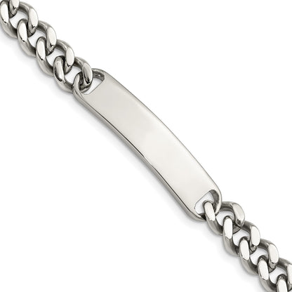 Chisel Stainless Steel Polished Curb Chain 8.5 inch ID Bracelet