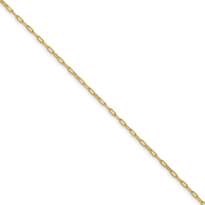 Chisel Stainless Steel Polished Yellow IP-platead Enlongated Open Link Paperclip 20 inch Chain Necklace