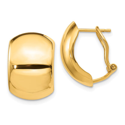 GE 14K Polished Omega Back Earrings