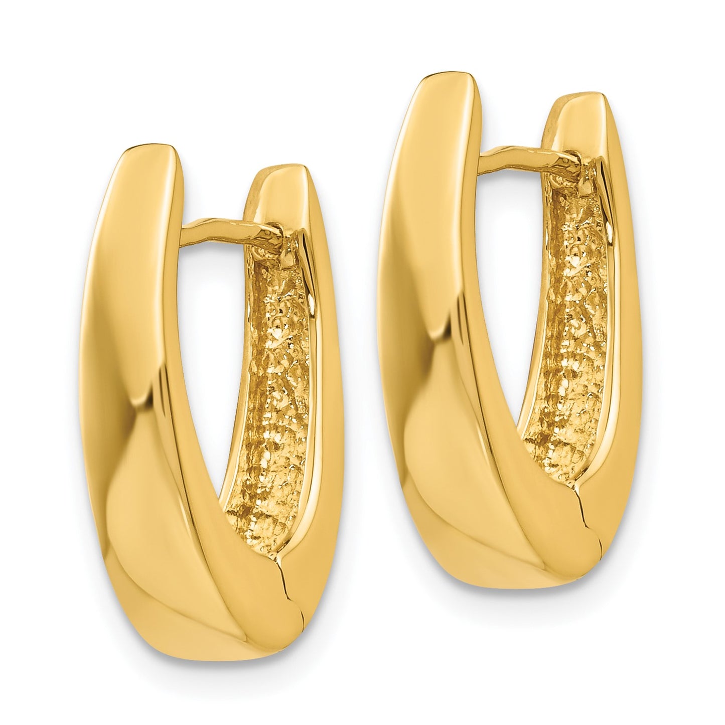 GE 14k Polished Hinged Hoop Earrings