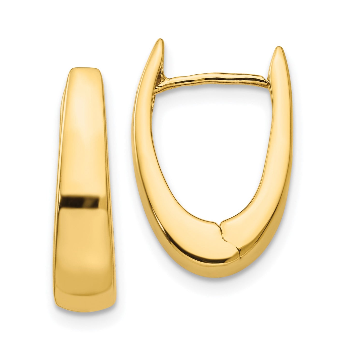 GE 14k Polished Hinged Hoop Earrings
