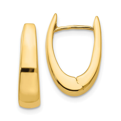 GE 14k Polished Hinged Hoop Earrings