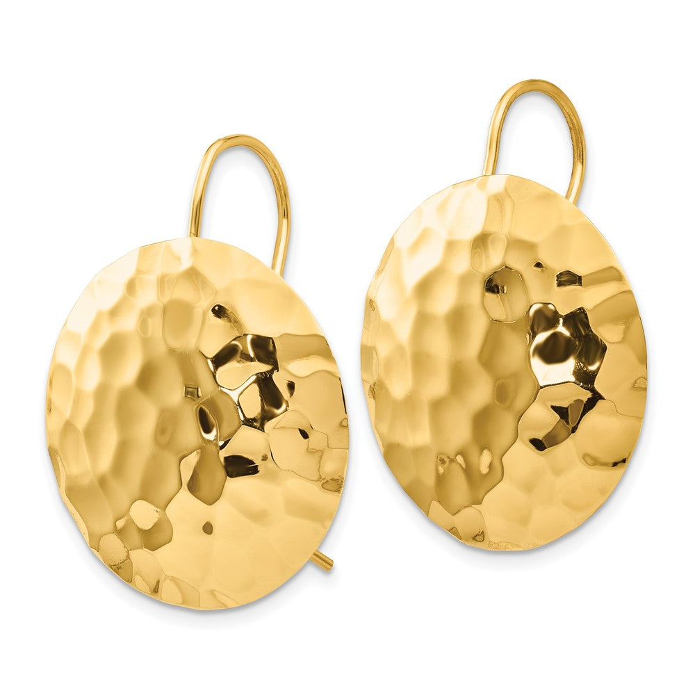 GE 14k Hammered Circle Earrings