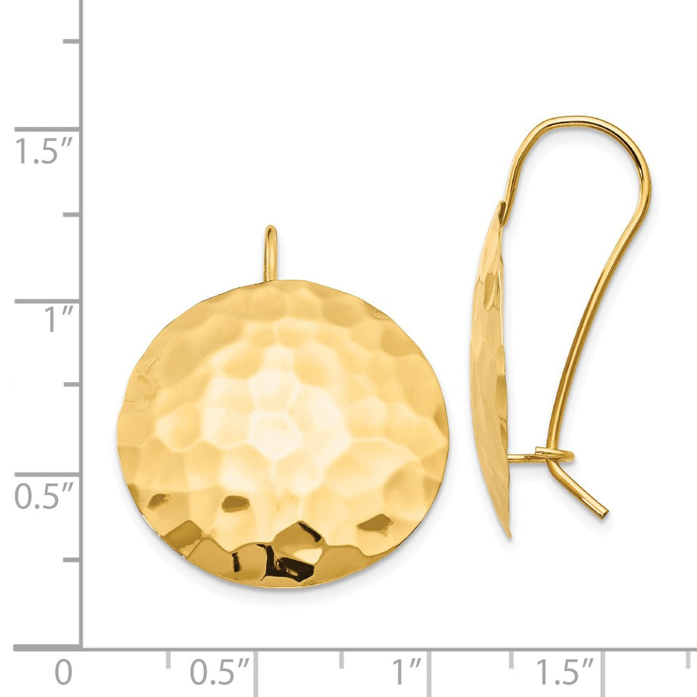 GE 14k Hammered Circle Earrings