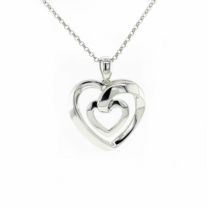 Heart Pendant | Platinum Plated Sterling Silver | Moissanite | Power of Love