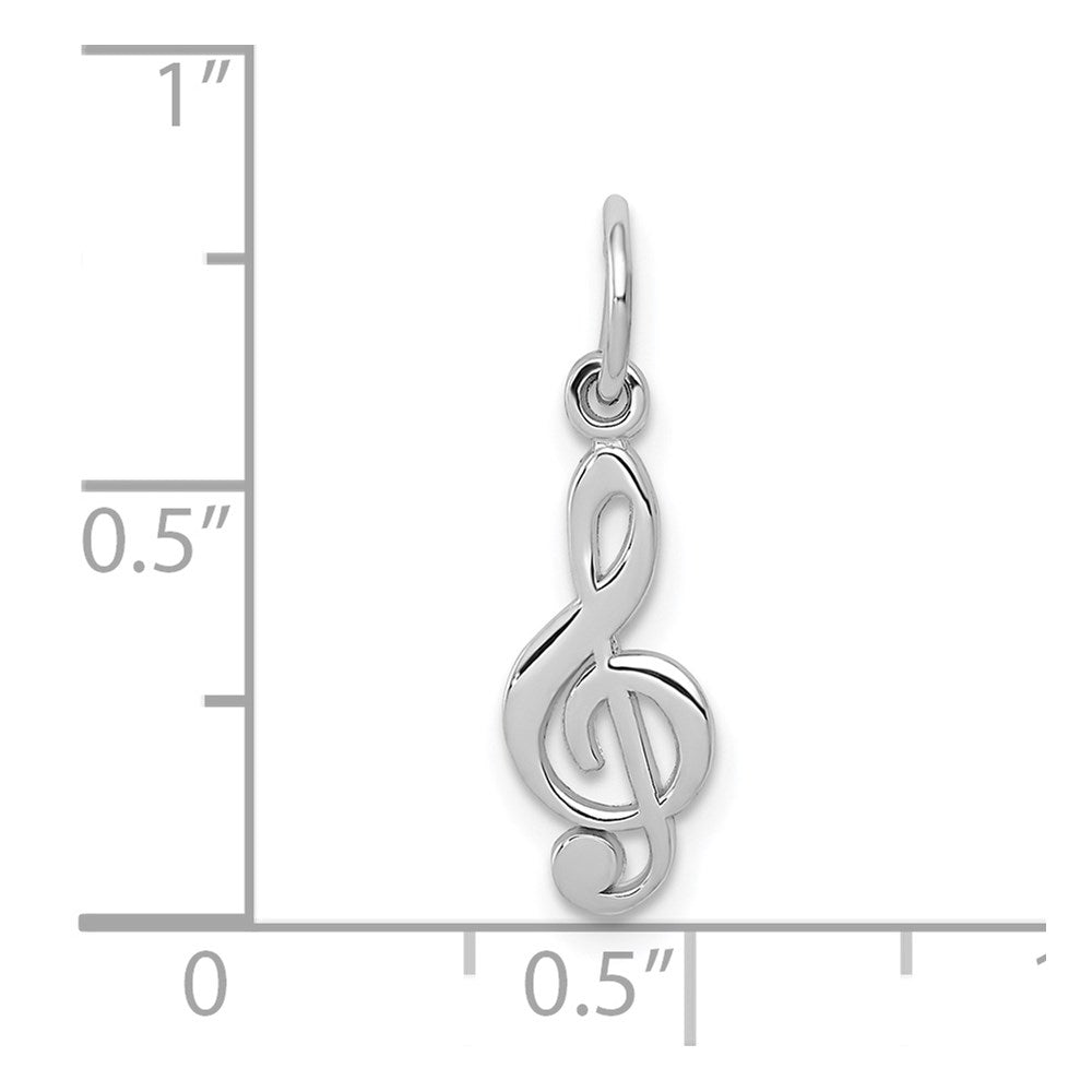 GCM 14k White Gold Treble Clef Charm