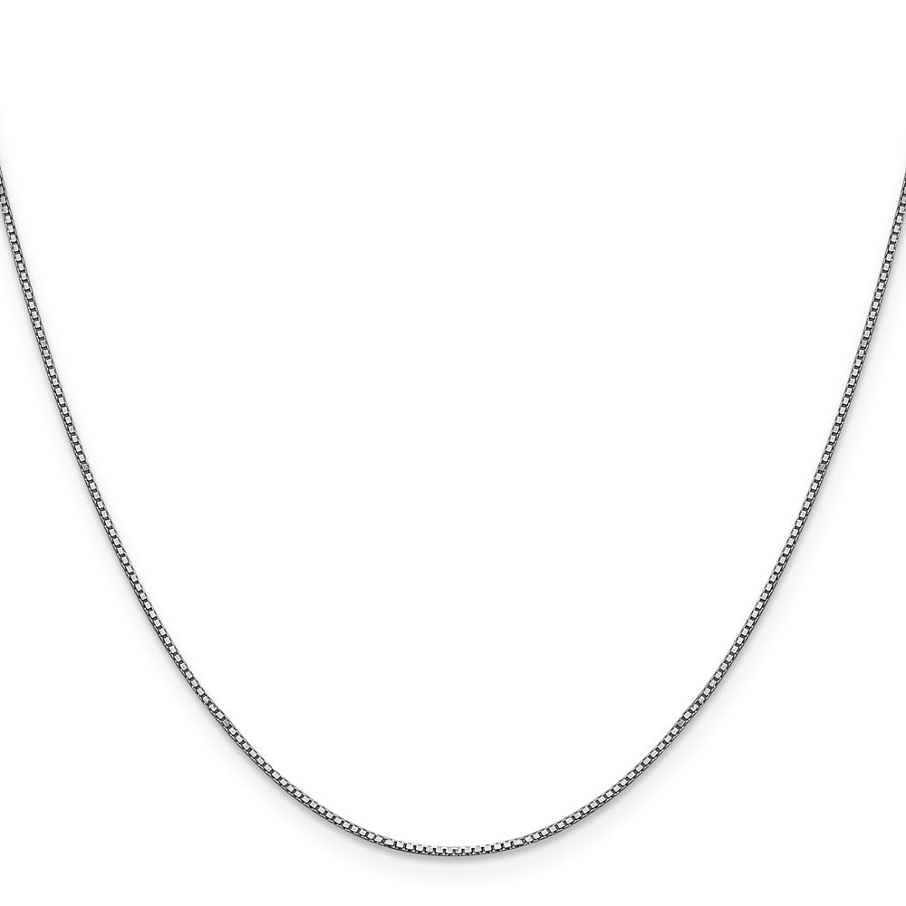 GC 14K White Gold 18 inch .9mm Box with Lobster Clasp Chain