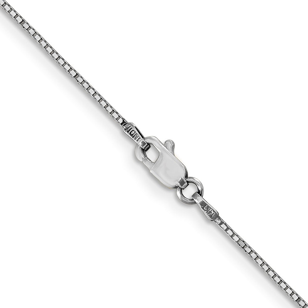 GC 14K White Gold 18 inch .9mm Box with Lobster Clasp Chain