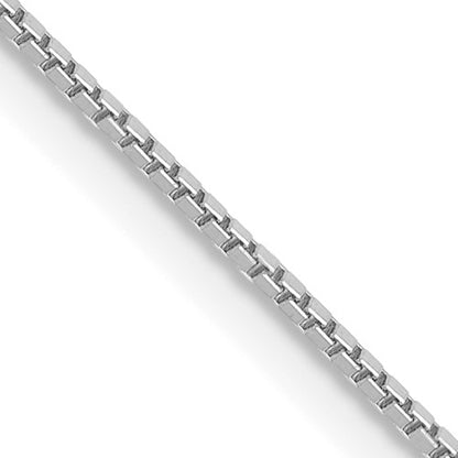 GC 14K White Gold 18 inch .9mm Box with Lobster Clasp Chain