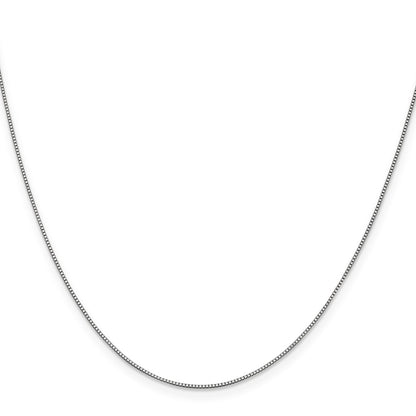 GC 14K White Gold 18 inch .7mm Box with Lobster Clasp Chain