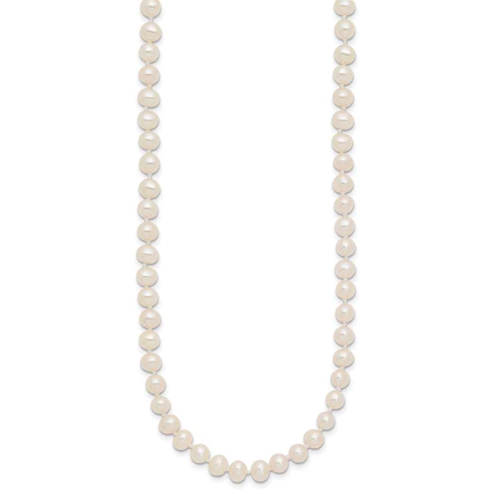 PGN 14k 4-5mm White Near-Round Freshwater Cultured Pearl 16 inch Necklace