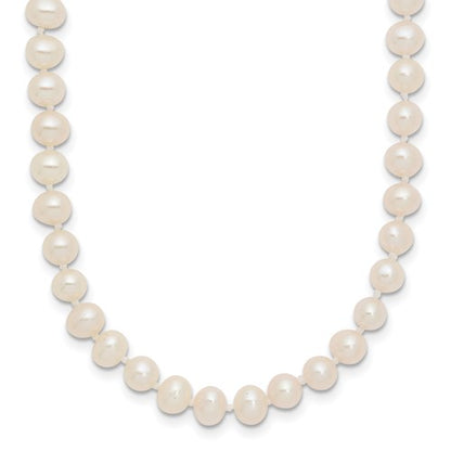 PGN 14k 4-5mm White Near-Round Freshwater Cultured Pearl 16 inch Necklace