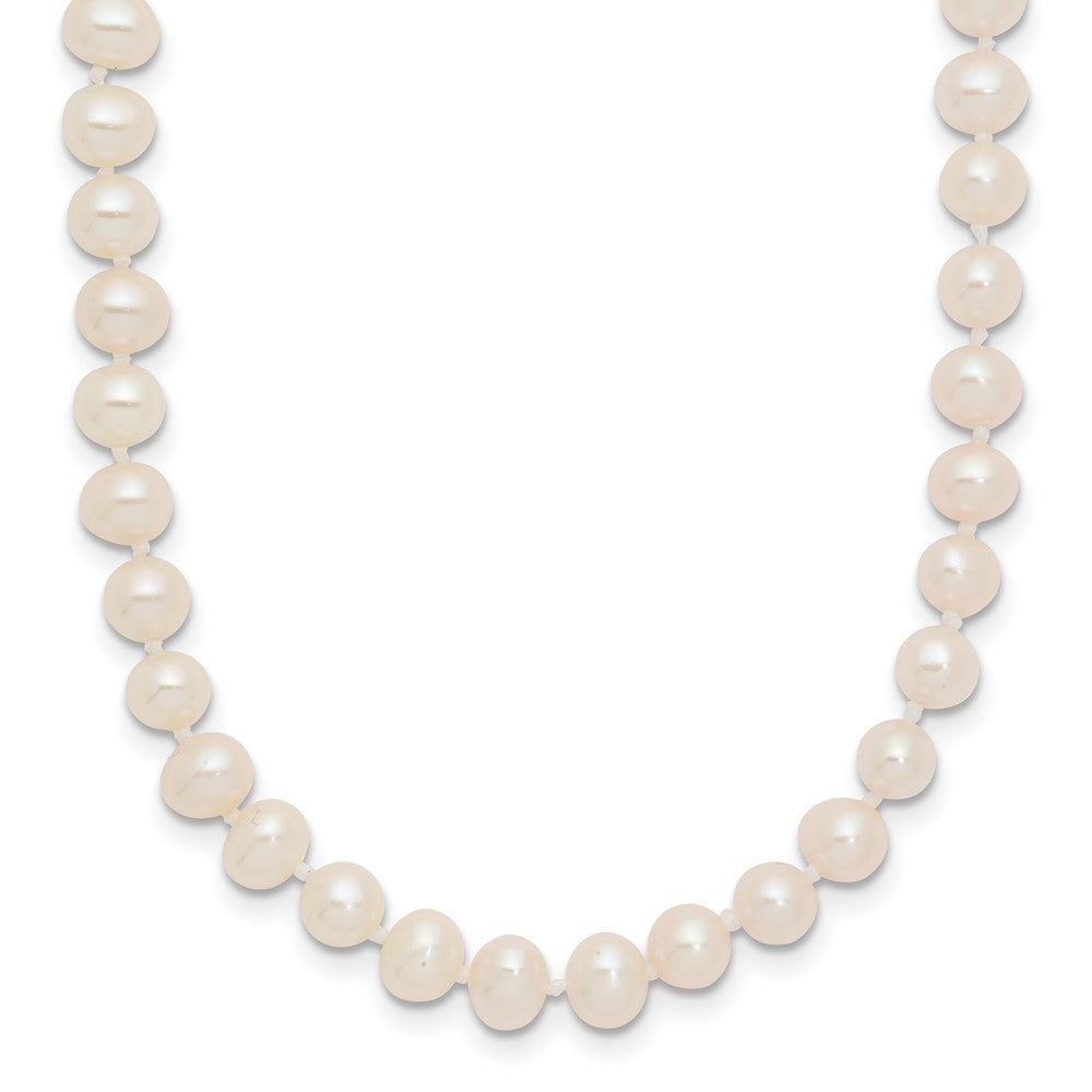 PGN 14k 4-5mm White Near-Round Freshwater Cultured Pearl 16 inch Necklace