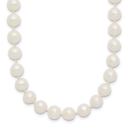 PGN 14k White Gold 6-7mm White Near Round Freshwater Cultured Pearl 16 inch Necklace