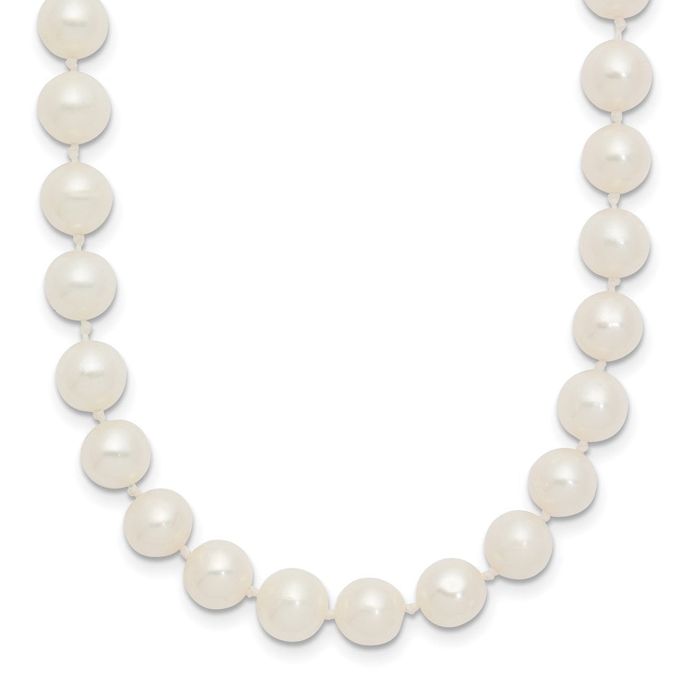 PGN 14k White Gold 6-7mm White Near Round Freshwater Cultured Pearl 24 inch Necklace