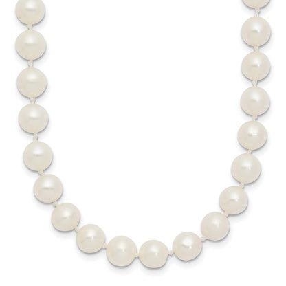 PGN 14k White Gold 6-7mm White Near Round Freshwater Cultured Pearl 24 inch Necklace
