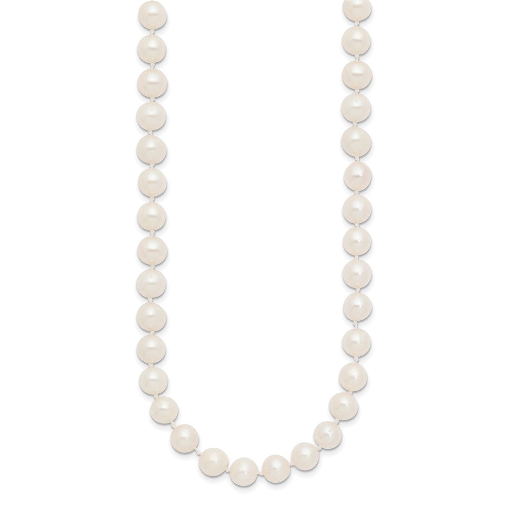 PGN 10k 7-8 mm White Near-Round Freshwater Cultured Pearl 28 inch Necklace