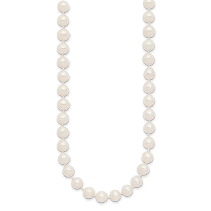 PGN 10k 7-8 mm White Near-Round Freshwater Cultured Pearl 28 inch Necklace