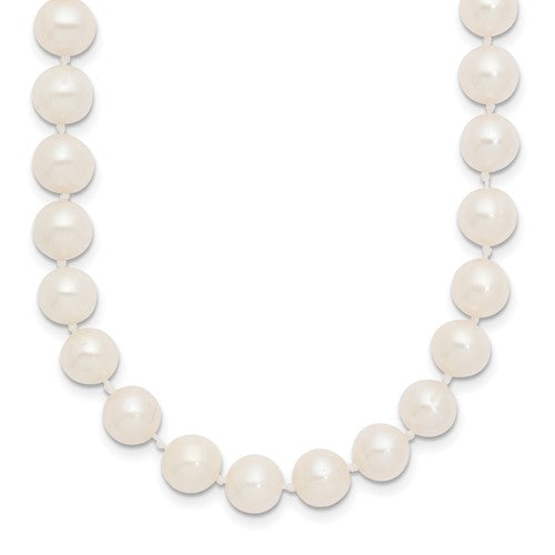 PGN 10k 7-8 mm White Near-Round Freshwater Cultured Pearl 28 inch Necklace