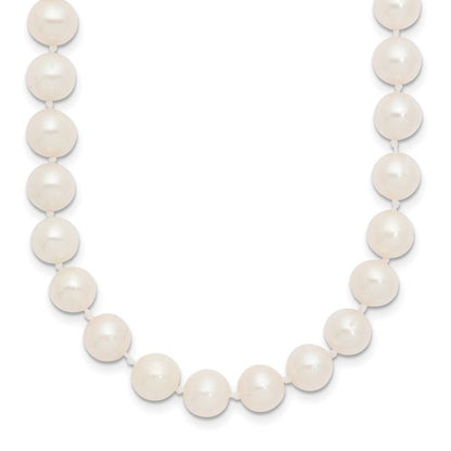 PGN 10k 7-8 mm White Near-Round Freshwater Cultured Pearl 28 inch Necklace