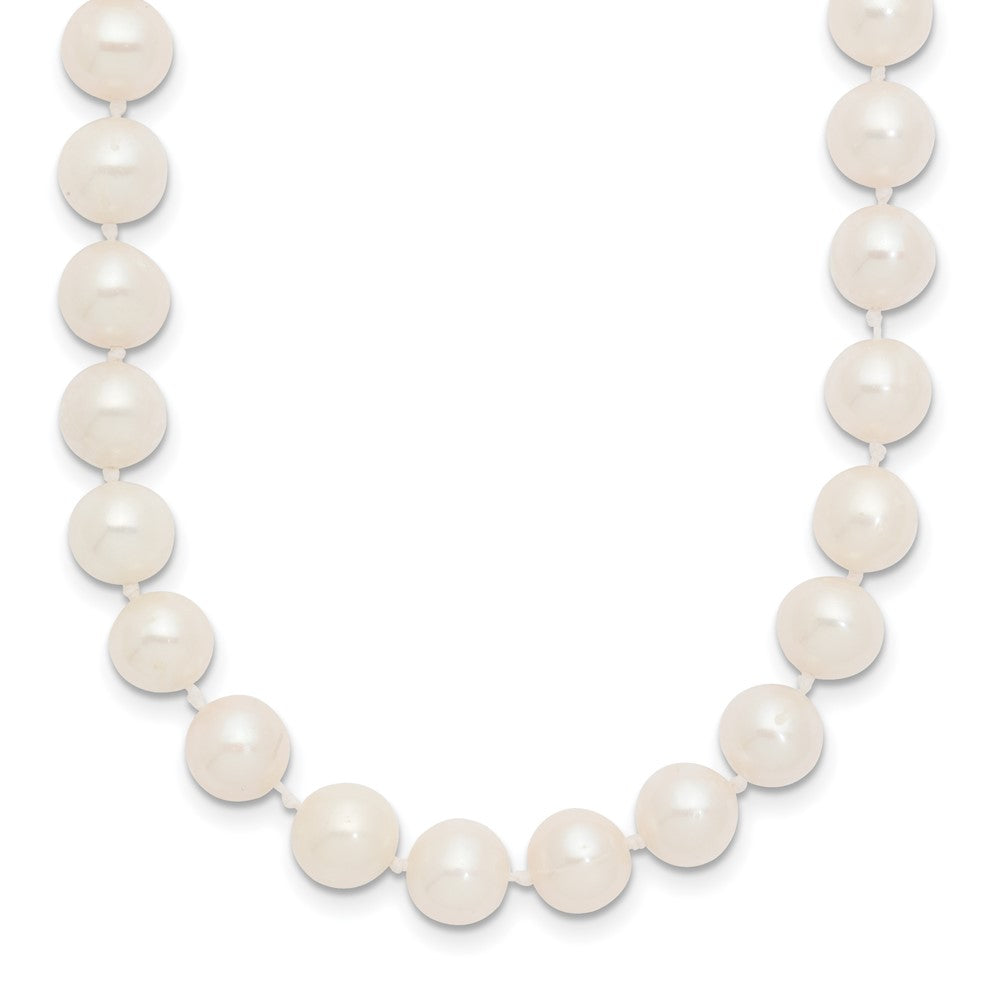 PGN 10k 7-8 mm White Near-Round Freshwater Cultured Pearl 28 inch Necklace